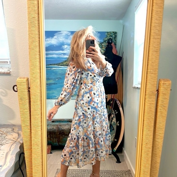 Joie-Limited Edition,, Women's Printed Floral Fields Dress Size XS, $268 Retail - Picture 1 of 14